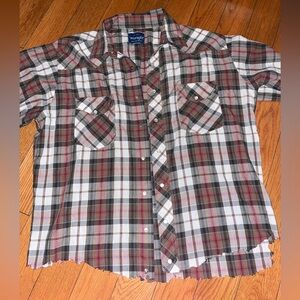 Vintage Pearl Button Plaid Wrangler "Western Shirts" Short Sleeve